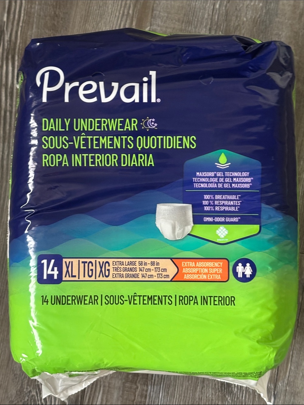Prevail daily underwear